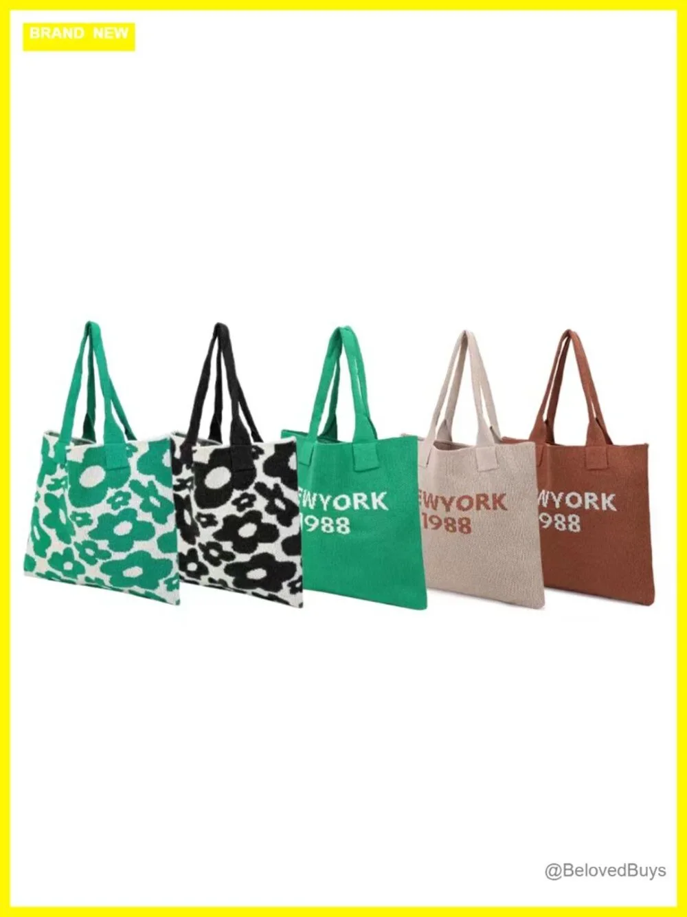 Hand Crocheted Tote Bag Large Shoulder Shopping Satchel